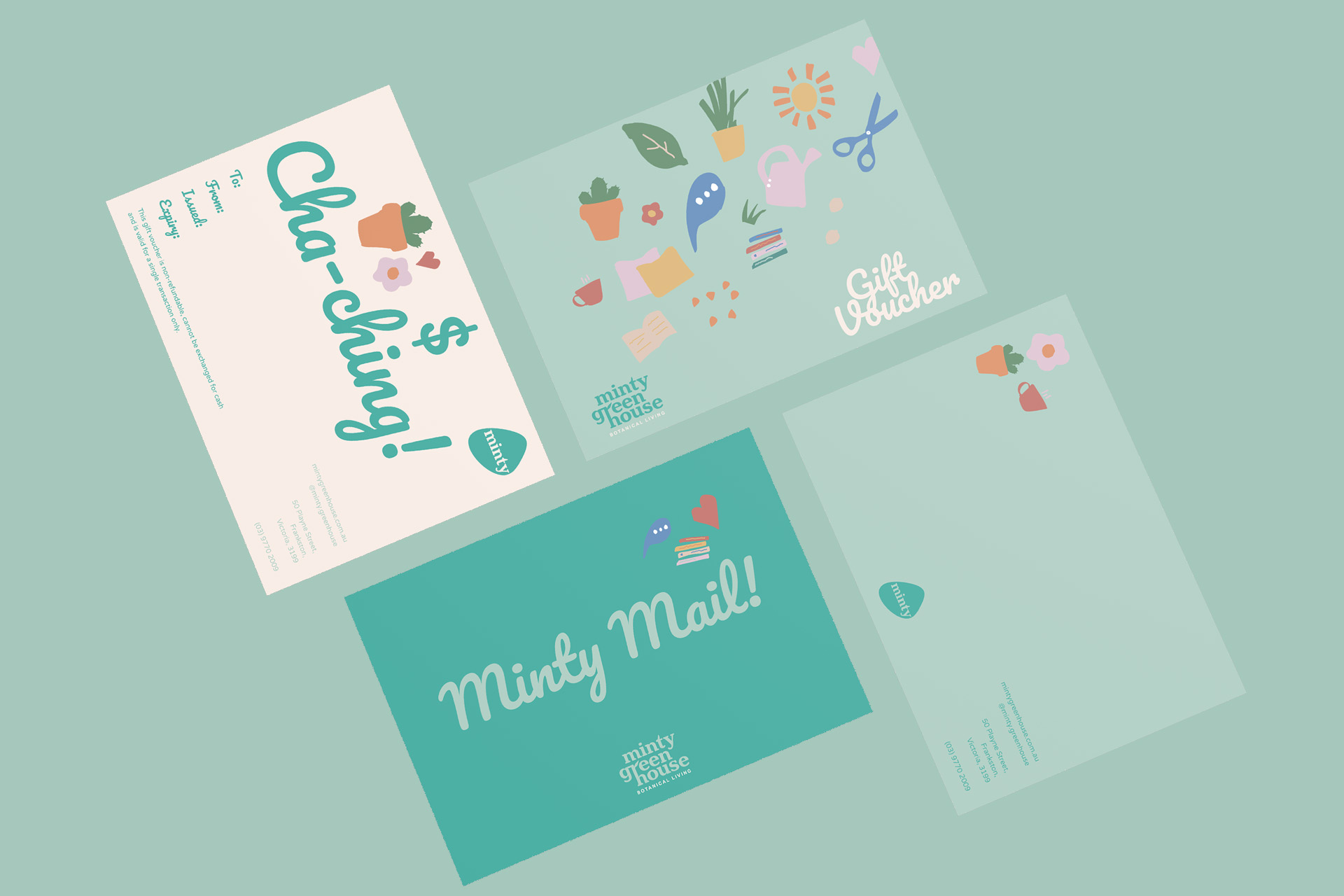 Minty Greenhouse Print Asset Designs